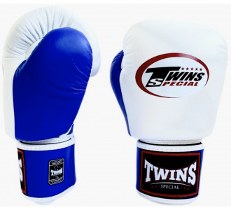 Боксерские перчатки Twins Special (BGVLA-2 white/blue)